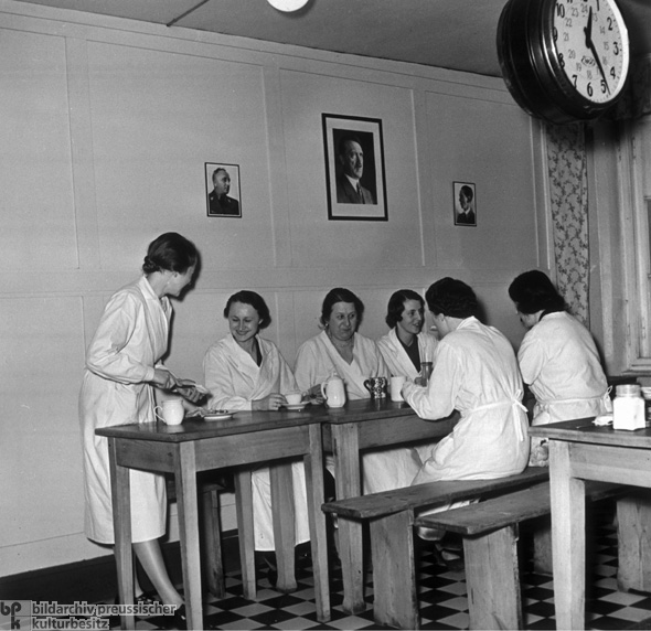 Female Factory Workers during their Lunch Break (1938)
